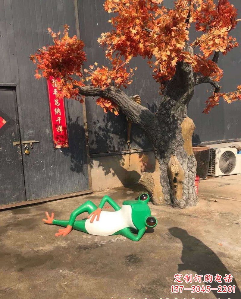 南通精美玻璃钢青蛙雕塑