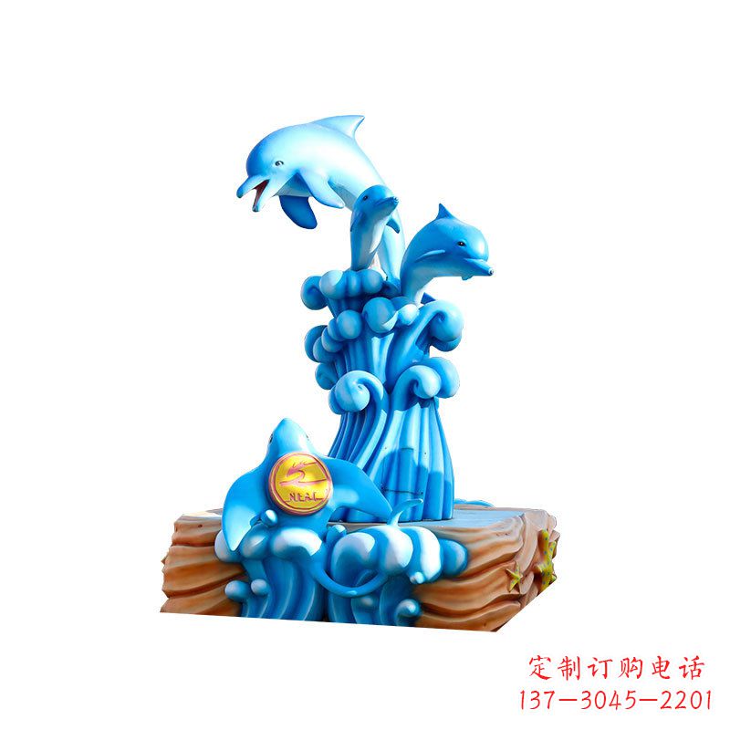 南通玻璃钢海豚雕塑精美可爱的海洋宝藏