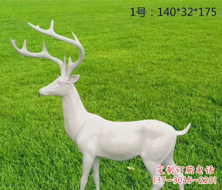 南通玻璃钢小鹿古朴清新的动物雕塑