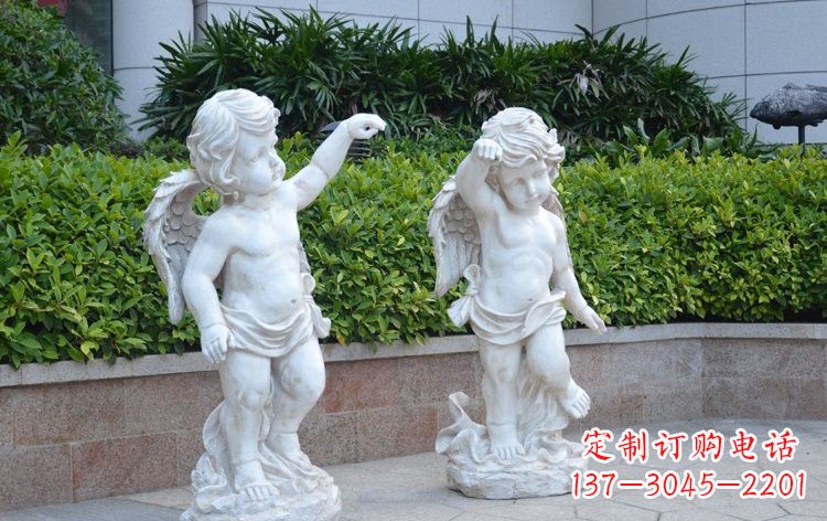 南通玻璃钢小天使雕塑  西方人物雕塑