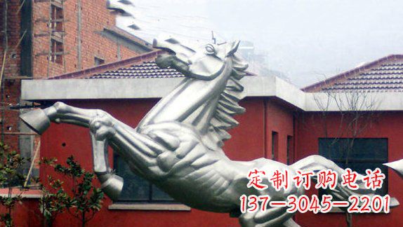 南通不锈钢奔马雕塑 (2)