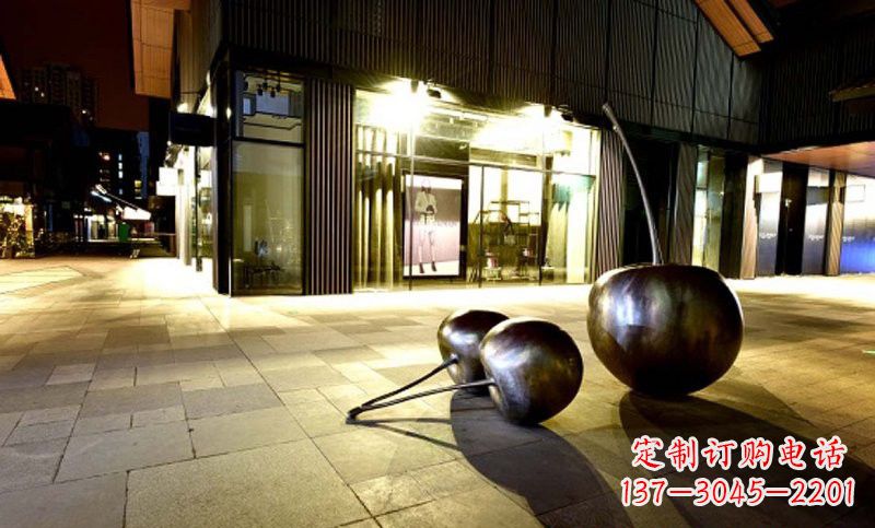 南通不锈钢樱桃雕塑