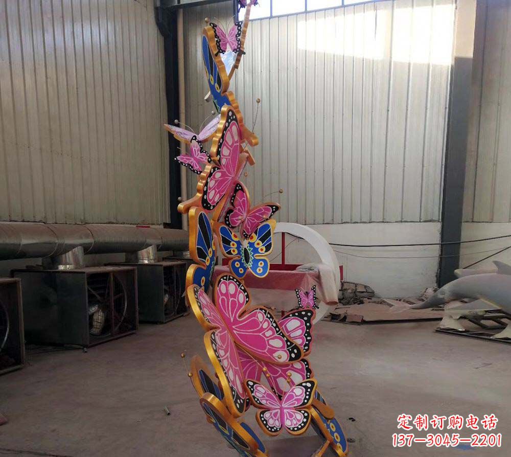 南通精致绚丽的不锈钢蝴蝶雕塑