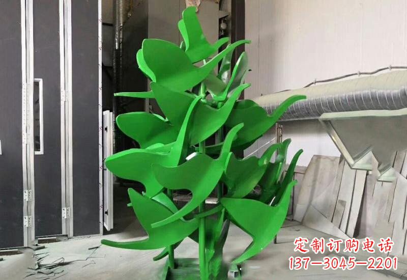 南通不锈钢彩色抽象大雁雕塑