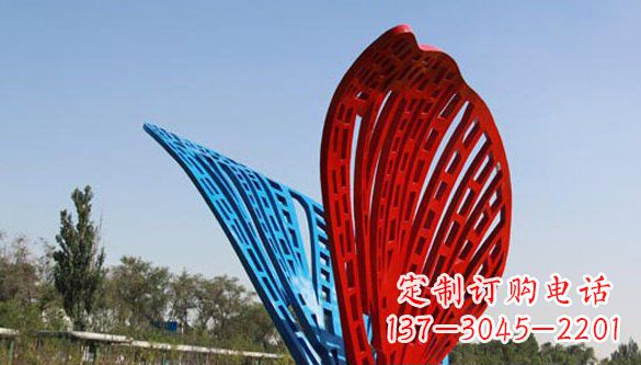 南通不锈钢蝴蝶雕塑美丽的实物表达