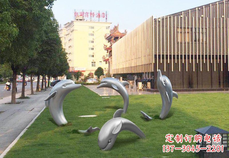 南通不锈钢海豚雕塑艺术与环保的完美结合