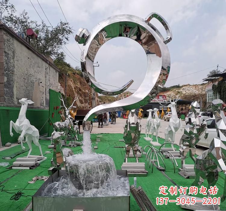 南通不锈钢茶壶雕塑精致美观的艺术品