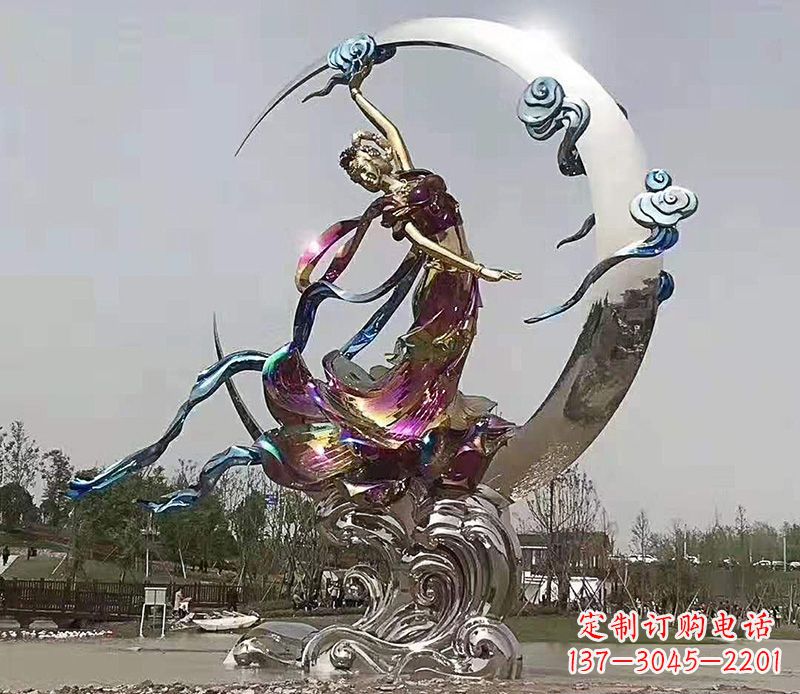 南通不锈钢嫦娥奔月雕塑