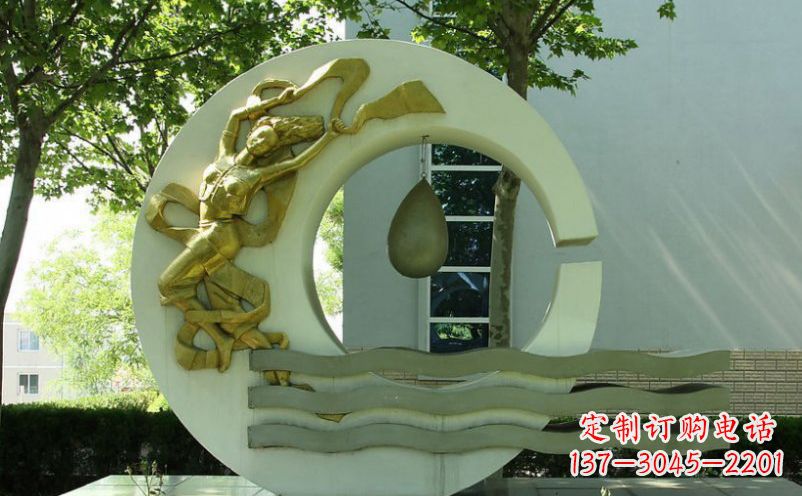南通不锈钢嫦娥奔月景观雕塑