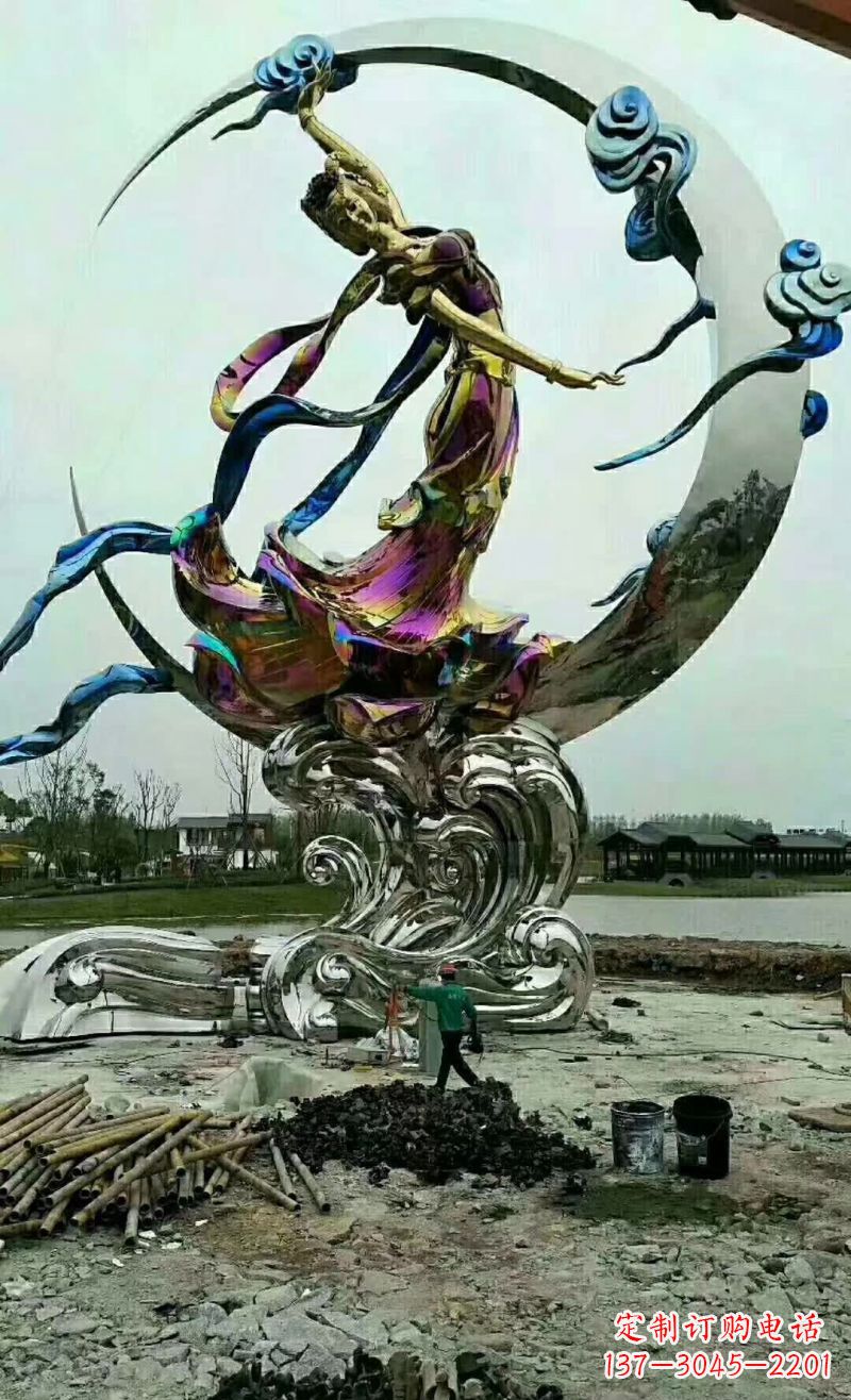 南通不锈钢嫦娥奔月雕塑