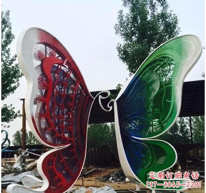南通不锈钢城市彩色蝴蝶雕塑
