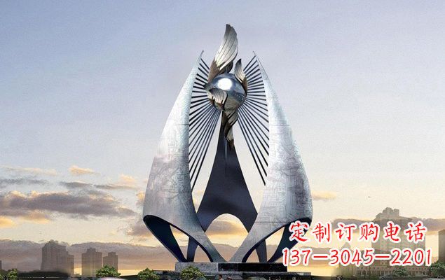南通不锈钢城市船帆雕塑传承海洋文化