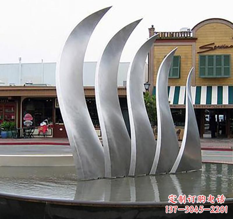 南通不锈钢城市艺术翅膀雕塑羽翼展翔