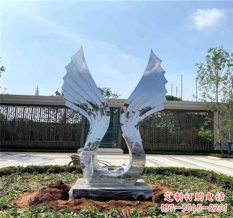 南通精美不锈钢翅膀雕塑
