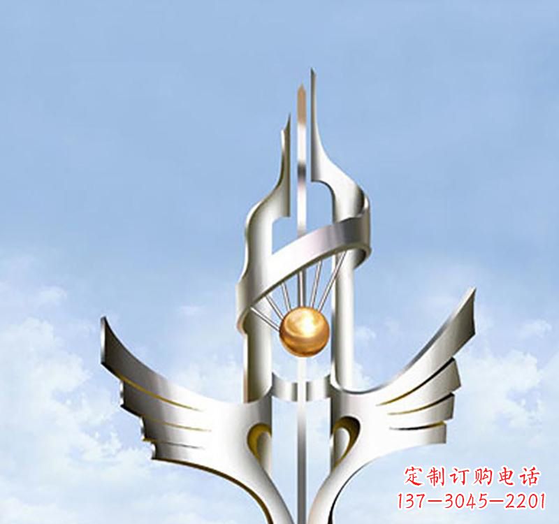 南通不锈钢抽象创意翅膀雕塑