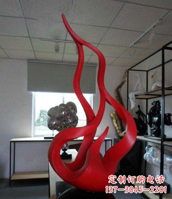 南通精致不锈钢火苗雕塑