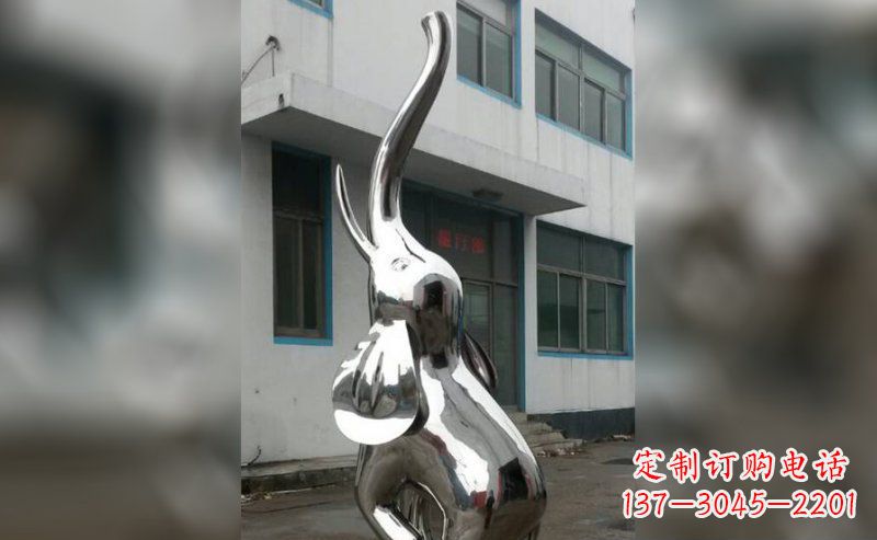 南通精致的不锈钢大象雕塑