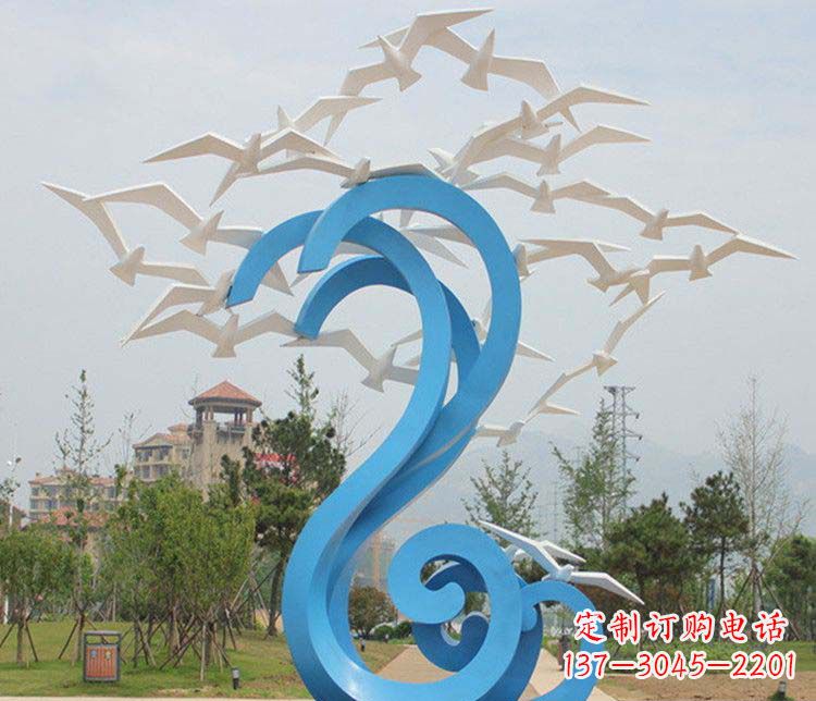 南通不锈钢大雁雕塑传承传统文化的象征