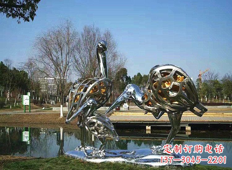 南通精美非凡的不锈钢丹顶鹤雕塑