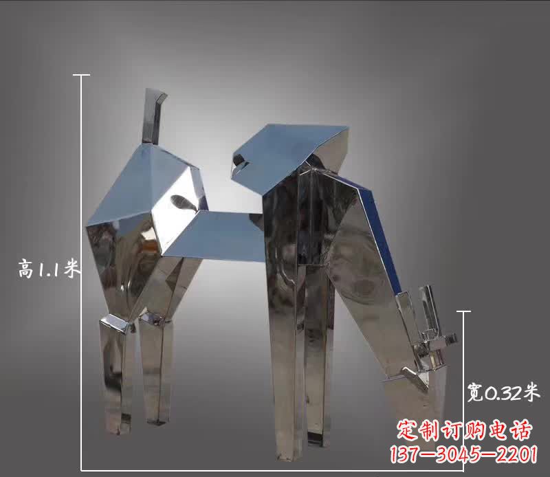 南通不锈钢抽象动物鹿雕塑