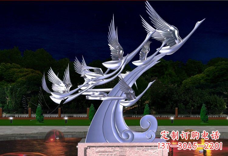 南通不锈钢雕塑——以天鹅为灵感