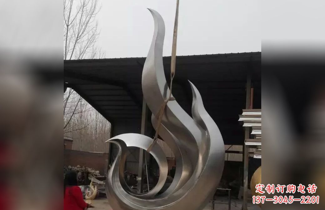 南通不锈钢抽象凤凰雕塑 (7)