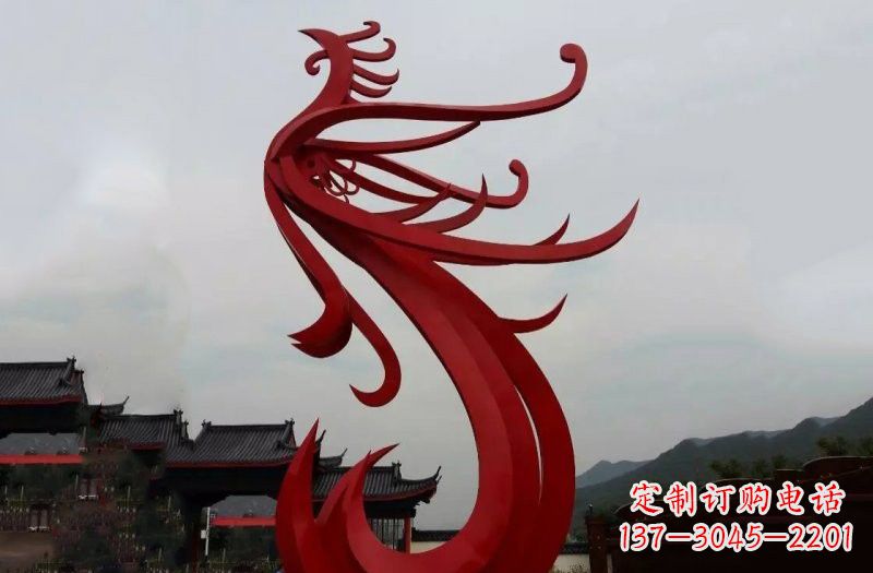 南通精美不锈钢凤凰雕塑