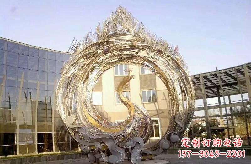 南通不锈钢凤凰涅槃雕塑