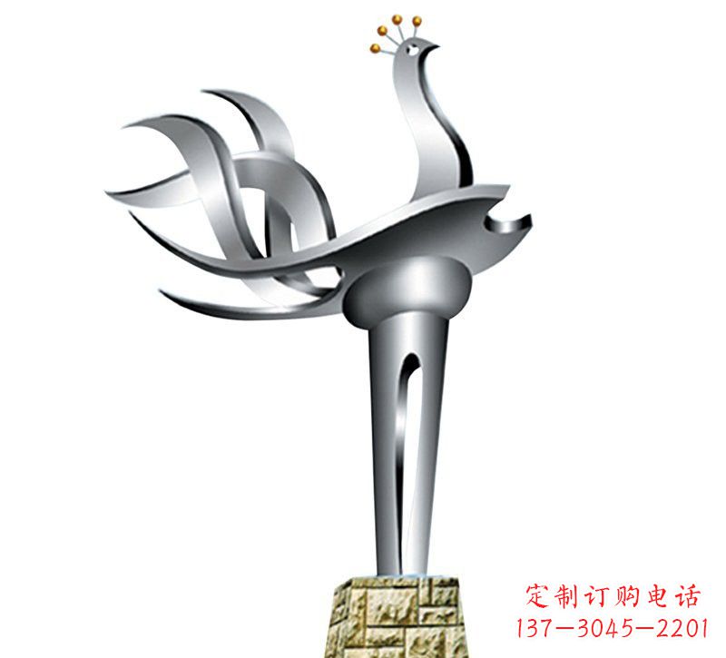 南通不锈钢凤凰雕塑——精致的艺术之作
