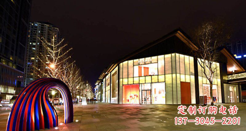 南通不锈钢拱门雕塑——点缀街边景观