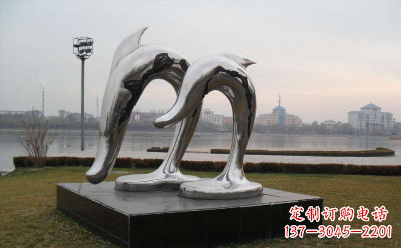 南通精致的不锈钢海豚雕塑
