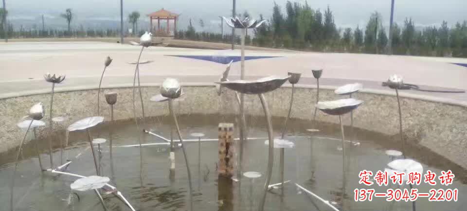 南通精美不锈钢荷花雕塑