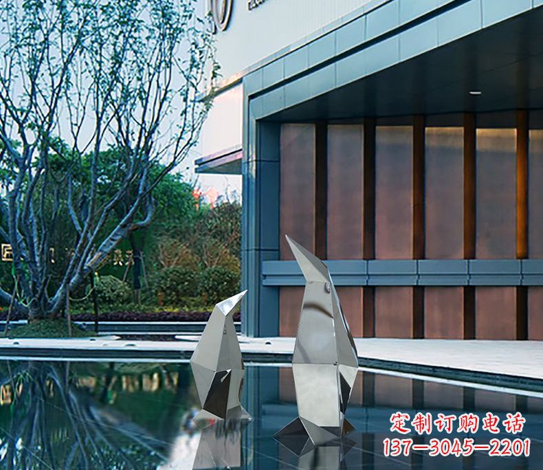 南通不锈钢企鹅雕塑一件来自大自然的艺术品