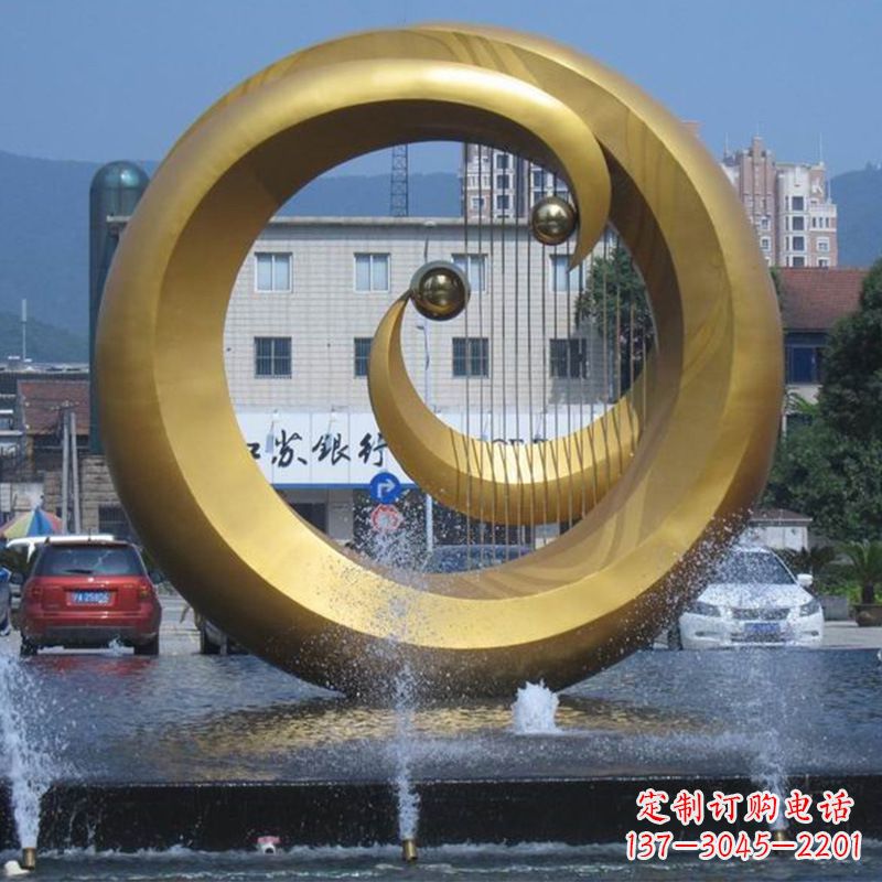 南通不锈钢喷泉雕塑美丽与宁静