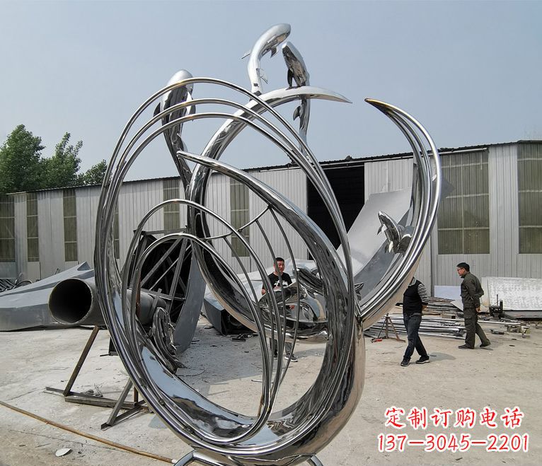 南通精美不锈钢跃龙门雕塑
