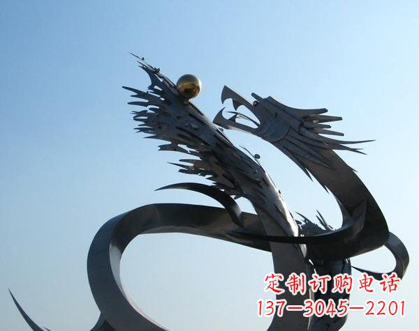 南通不锈钢龙雕塑精美雕刻,灵动灵气