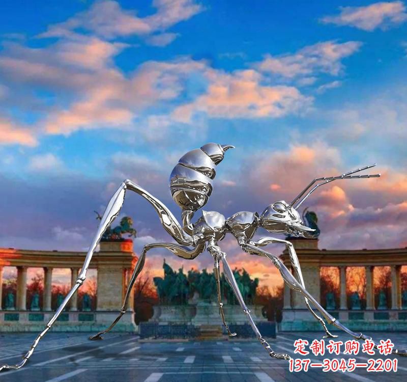 南通不锈钢蚂蚁雕塑精美外观、稳定耐用