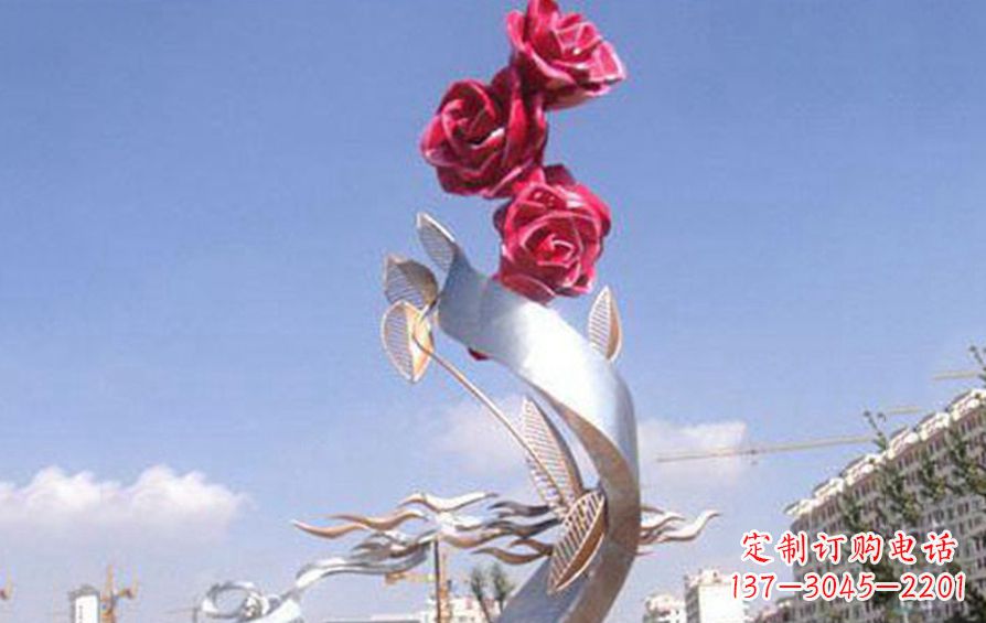 南通精美不锈钢玫瑰雕塑