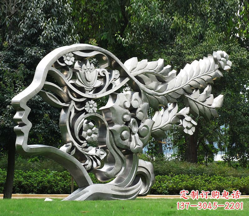 南通不锈钢美女雕塑给空间带来灵动的美