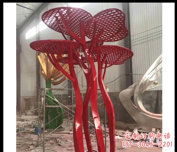南通不锈钢蘑菇景观雕塑