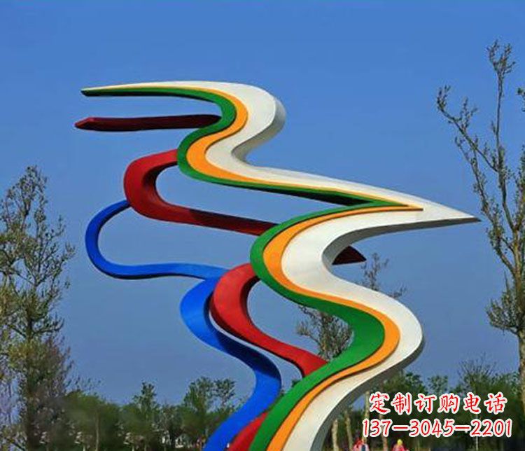 南通精美不锈钢飘带雕塑