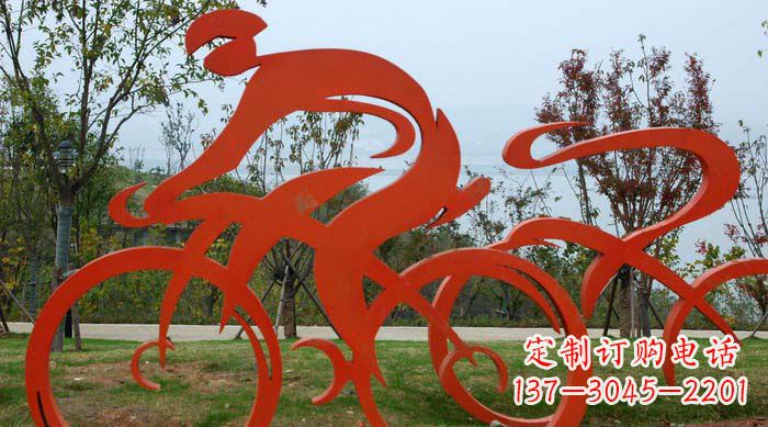 南通不锈钢自行车雕塑捕捉运动精神