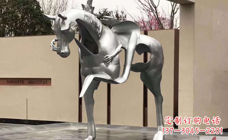 南通不锈钢骑马雕塑精美外形与经久耐用