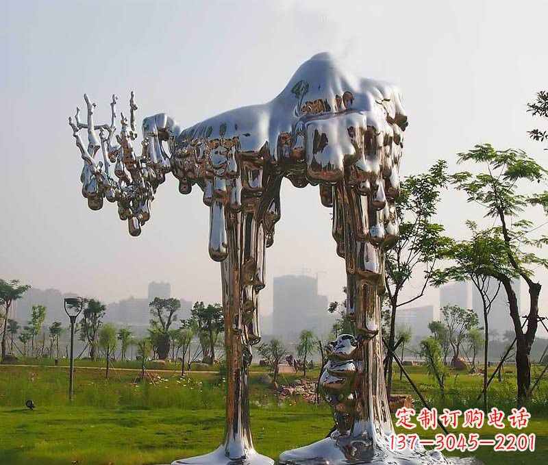 南通拱门雕塑以不锈钢点缀精美的艺术品