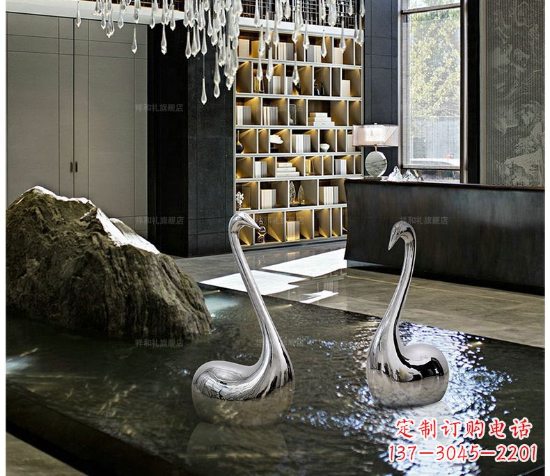 南通精致的不锈钢天鹅雕塑