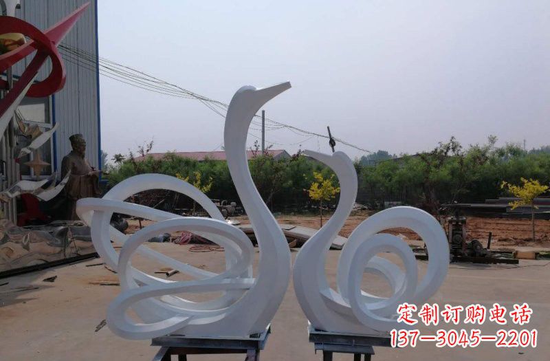 南通精美不锈钢天鹅雕塑