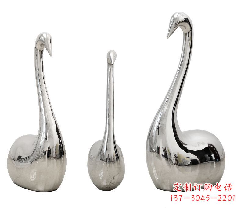 南通精美不锈钢天鹅雕塑