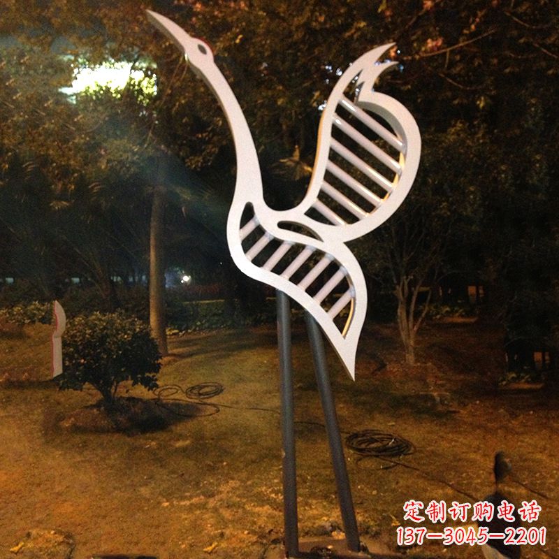 南通仙鹤雕塑精美的不锈钢制作
