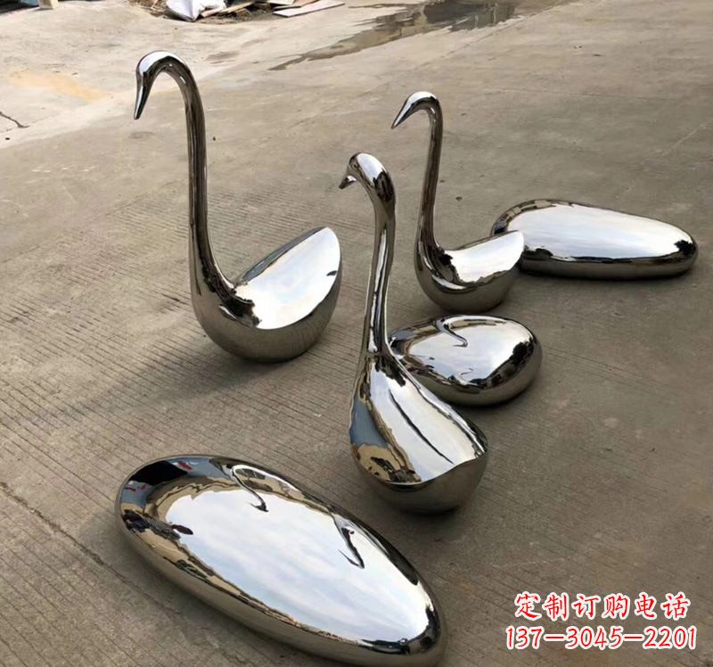 南通不锈钢仙鹤雕塑精致而古典