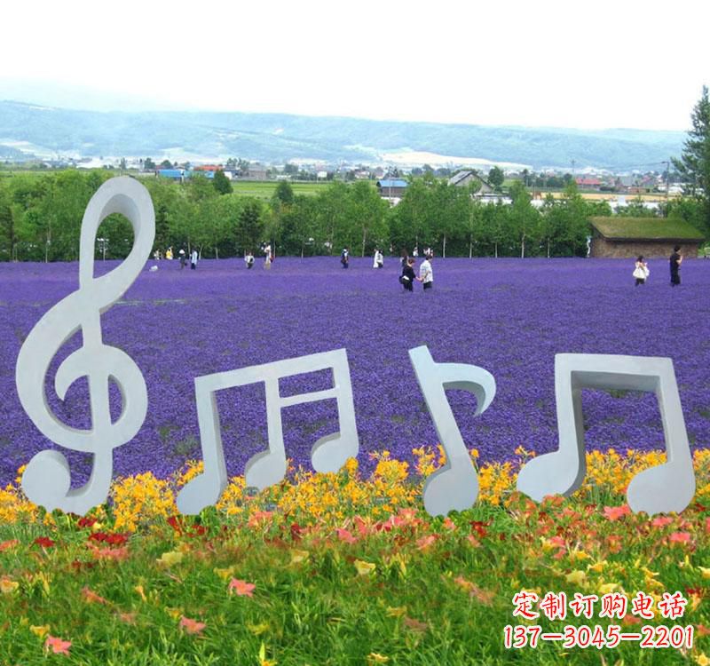 南通精美不锈钢音符雕塑